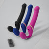 Strap-on Multi Orgasm Télécommandé 3 moteurs - Télécommande rechargeable - Bleu